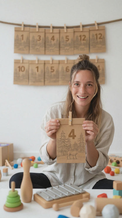 Kinder Lernfreude im Advent – Montessori Adventskalender mit Spielwert 🌲