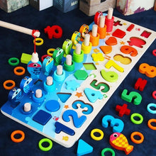 Lade das Bild in den Galerie-Viewer, Montessori Pädagogisches Holzspielzeug Zählen Brettspiele | Angel Mathe Spielzeug für Kinder
