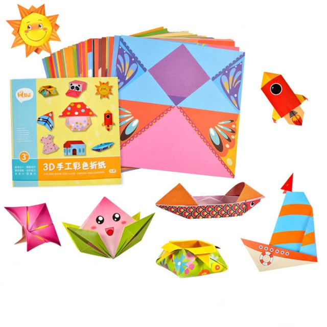 Montessori Bastelspielzeug für Kinder | Origami Handwerk Papierkunst Lernspielzeug